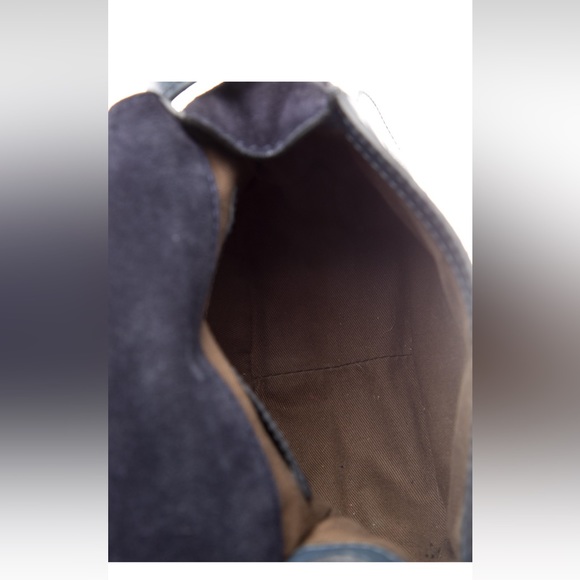 Chloe Marcie Crossbody Saddle Bag Midnight Blue Suede with tassel. - Picture 3 of 12